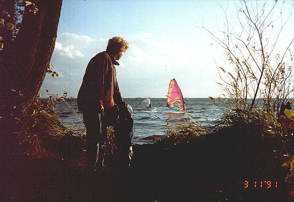 Die Surfer am M�ggelsee